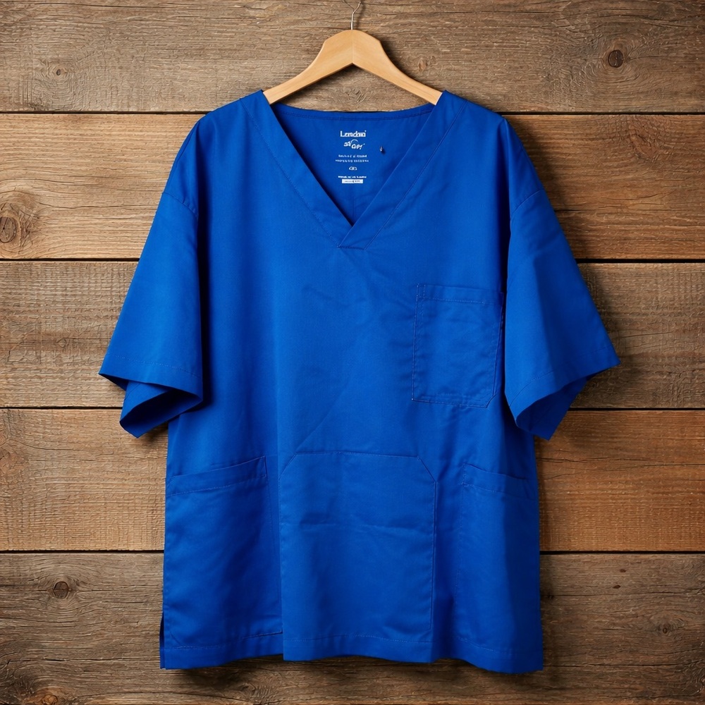 Landau All Day 4xl Unisex Fit One Pocket Scrub/UniformTop Polyester Cotton